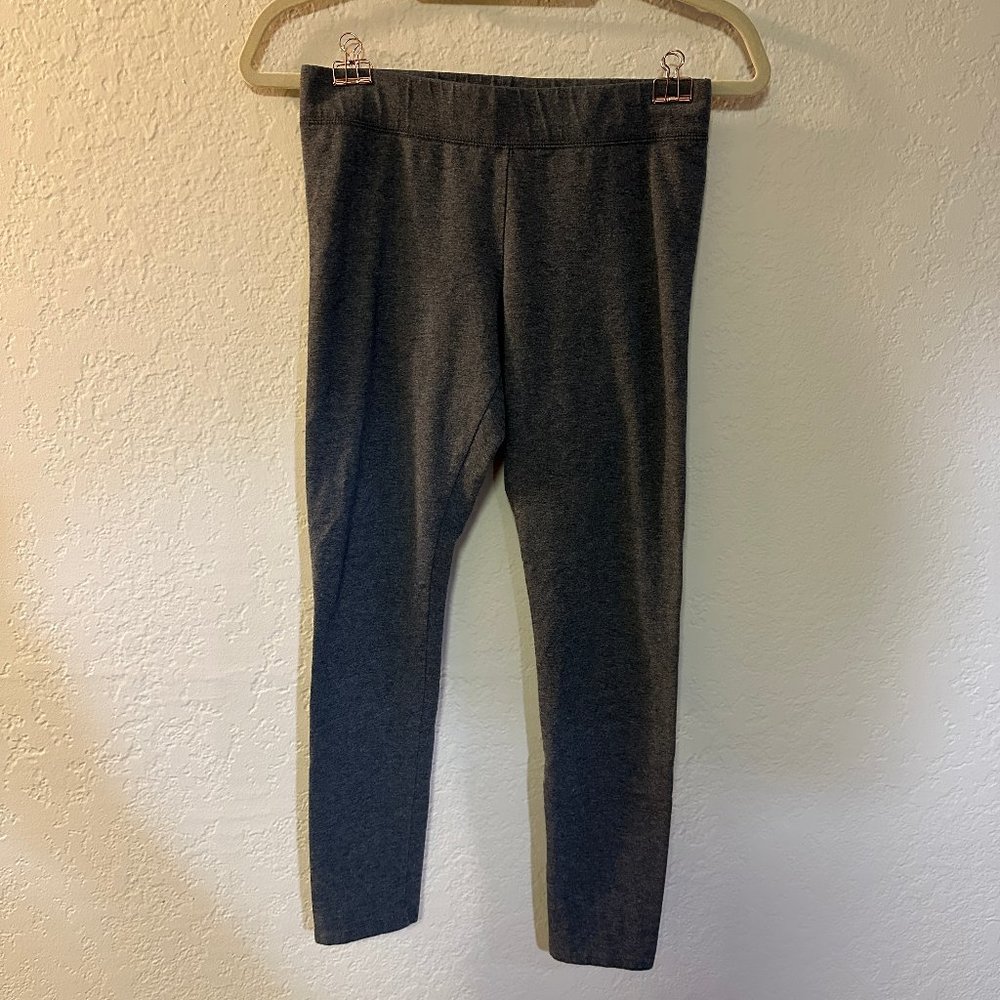 Like New Aerie Chill Play Move Heather Gray Full Length Cotton Leggings - M